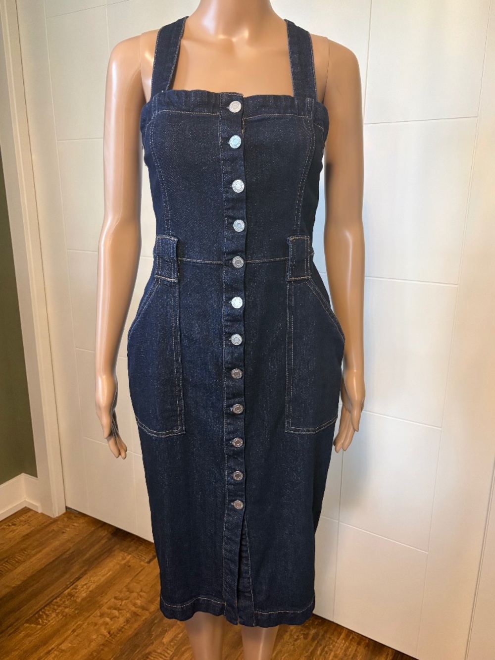 🌟 Dynamite Denim Button-Front Midi Dress 🌟 - Picture 5 of 10